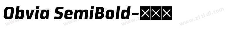 Obvia SemiBold字体转换